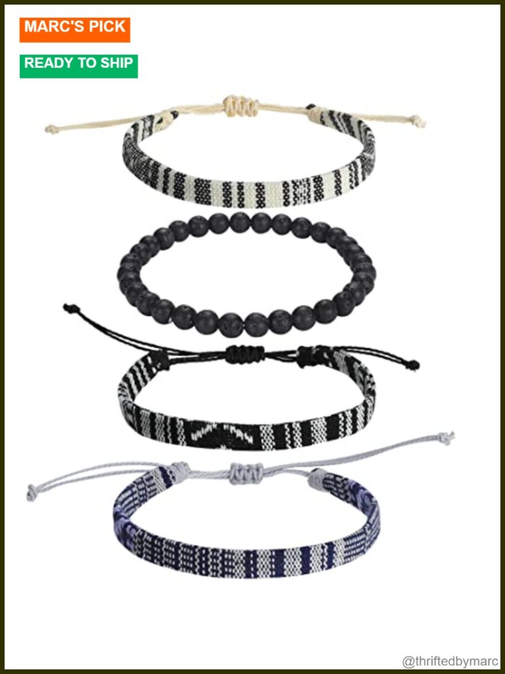 Handmade Adjustable Braided Beach Bracelet Set for Men and Women Boho Surfer
